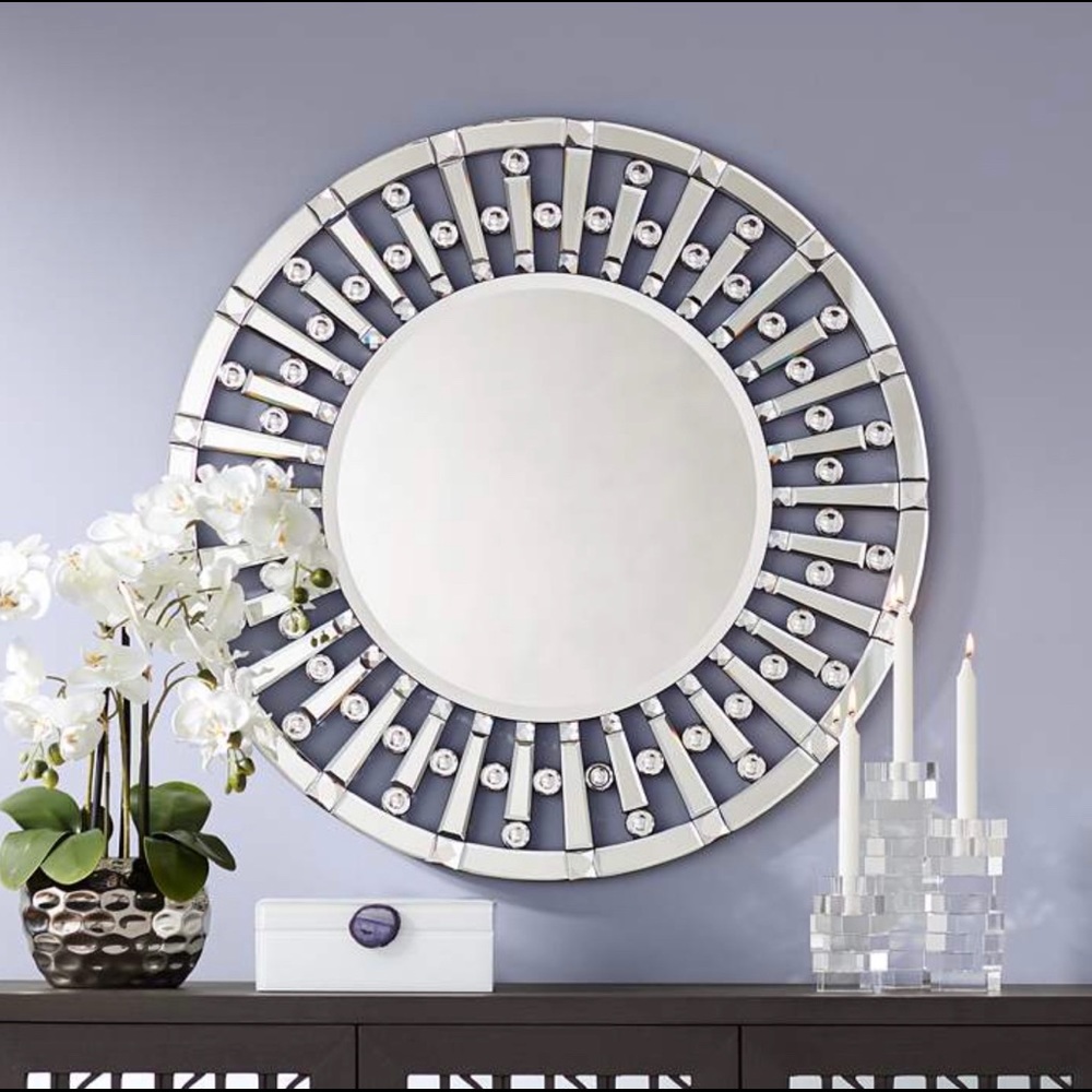 Possini Euro Hannover 32” Round Glass Mirror